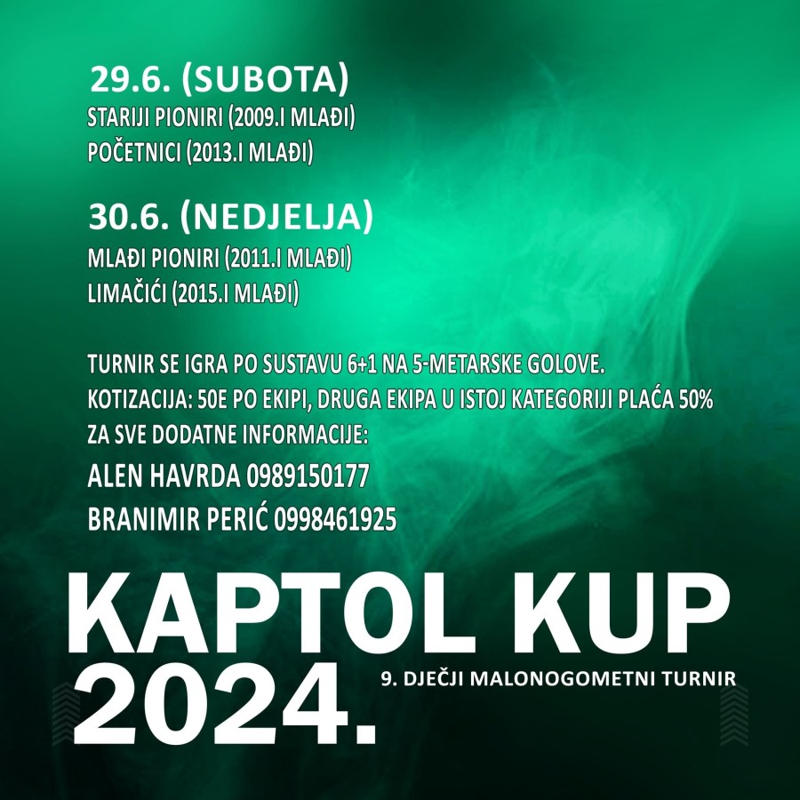 9. Dječji malonogometni turnir "KAPTOL KUP" 2024